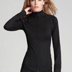 SPANX - Women Black Contour Full Zip Jacket Athleisure Lightweight Sweater large